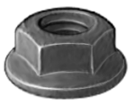 10-1.5MM FLANGE HEX NUT PHOS