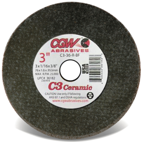 3 X 1/32 X 3/8 T1 CERAMIC CUTTING WHEEL