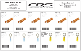 COPPER LUG AND NYLON RING TERMINAL ASST.