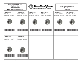 18-8 STAINLESS STEEL HEX NUT ASST.