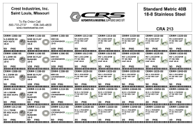 METRIC 18-8 STAINLESS STEEL BIN 40 ITEMS