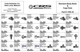 STANDARD BODY BOLTS & CAGE