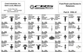 FORD PUSH & SCREW IN RETAINERS
