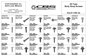 ALL TYPE BODY SHOP SCREWS