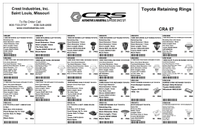 TOYOTA RETAINING CLIP ASST.