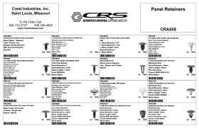 PANEL RETAINERS ASSORTMENT
