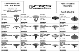 HOOD INSULATION RETAINER ASST