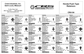 HONDA PUSH TYPE RETAINERS #2