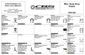 MISC BODY SHOP HARDWARE