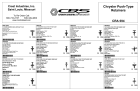 CHRYSLER PUSH IN TYPE RETAINERS