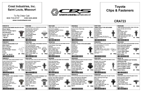 TOYOTA CLIPS AND RETAINERS