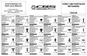 FORD / GM / CHRYSLER RETAINERS