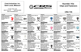 HYUNDAI & KIA CLIPS AND FASTENERS