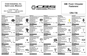 GM FORD & CHRYSLER FASTENERS