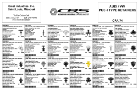 AUDI / VOLKSWAGEN RETAINERS