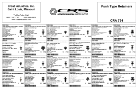 PUSH TYPE RETAINERS