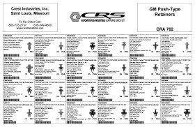 GM PUSH TYPE RETAINERS