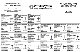 ALL-TYPE BODY SHOP SPECIALTY SCREWS