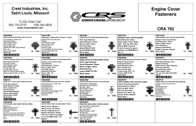 ENGINE COVER FASTENERS