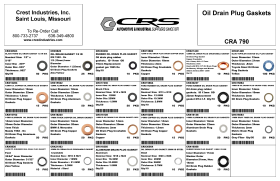 OIL DRAIN PLUG GASKETS