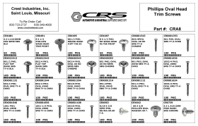 PHILLIPS OVAL TRIM SCREW