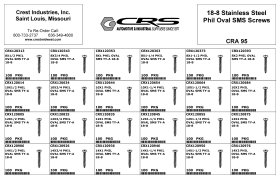 PHIL OVAL SHEET METAL SCREWS 18-8 SS
