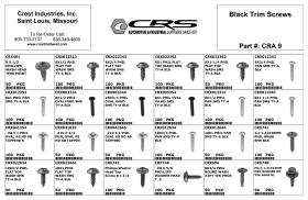 BLACK TRIM SCREWS