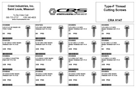 TYPE-F HEX THREAD CUTTING SCREWS