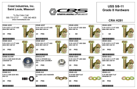 USS 5/8-11 GD8 HARDWARE