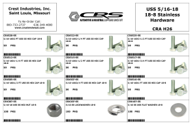 5/16-18 USS 18-8 STAINLESS HARDWARE