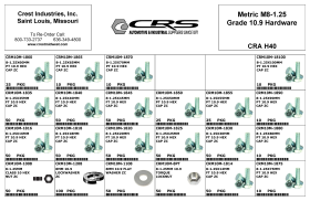 METRIC M8-1.25 GRADE 10.9 HARDWARE