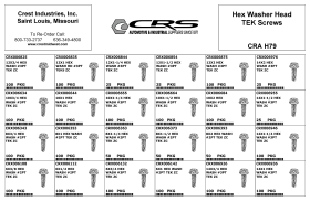 INDUSTRIAL HEX TEK SCREWS