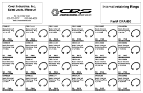 INTERNAL SNAP RING ASSORTMENT