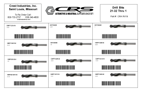 DRILL BITS 21/32 TO 1IN