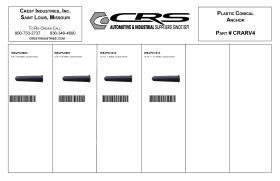 RV PLASTIC CONICAL ANCHORS