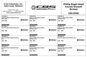 PHIL BUGEL HEAD DRYWALL SCREW COURSE