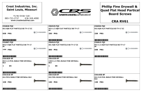 PARTICAL BOARD AND FINE DRYWALL SCREWS