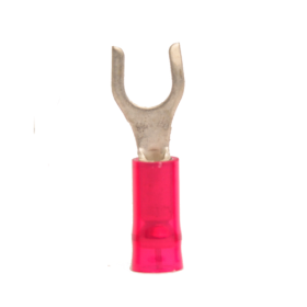 22-18 RED NYLON SPADE. #8 STUD