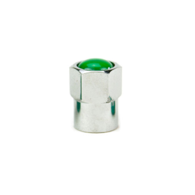 CHROME COMPOSIT CAP W/ORING GREEN DOME
