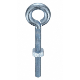 1/4-20X2 EYE BOLT 1IN  SHANK ZINC W/NUT