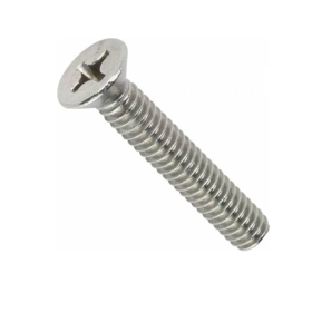 12-24X1 PHIL FLAT MACH SCREW 18-8
