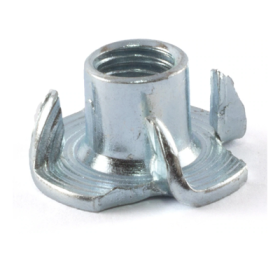 1/4-20X5/16 OAL  4 PRONG T NUT ZC