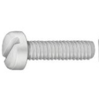 NATURAL NYLON LICENSE PLATE SCREW M6-1.0