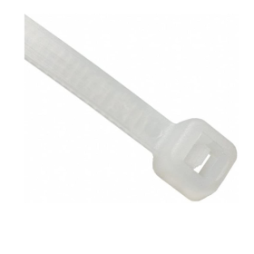 4 INCH WHITE MINIATURE CABLE TIE 18 LB