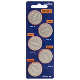 LITHIUM COIN BATTERY CR2450 5/pkg