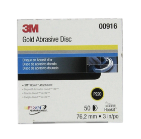 3IN 220G HOOKIT GOLD DISCS