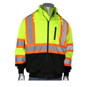 HI VIS FULL ZIP FLEECE SWEATSHIRT BB 2XL