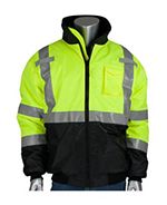 HI VIS BOMBER JACKET BLACK BOTTOM 3XL