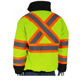 HI VIS BACK BOMBER JACKET BLACK BOTTOM 5X