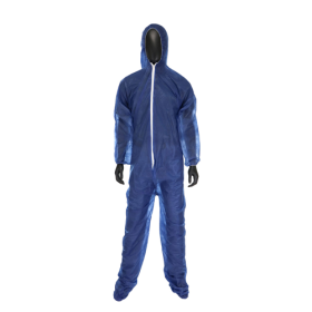 NAVY COVERALL WITH HOOD 5X